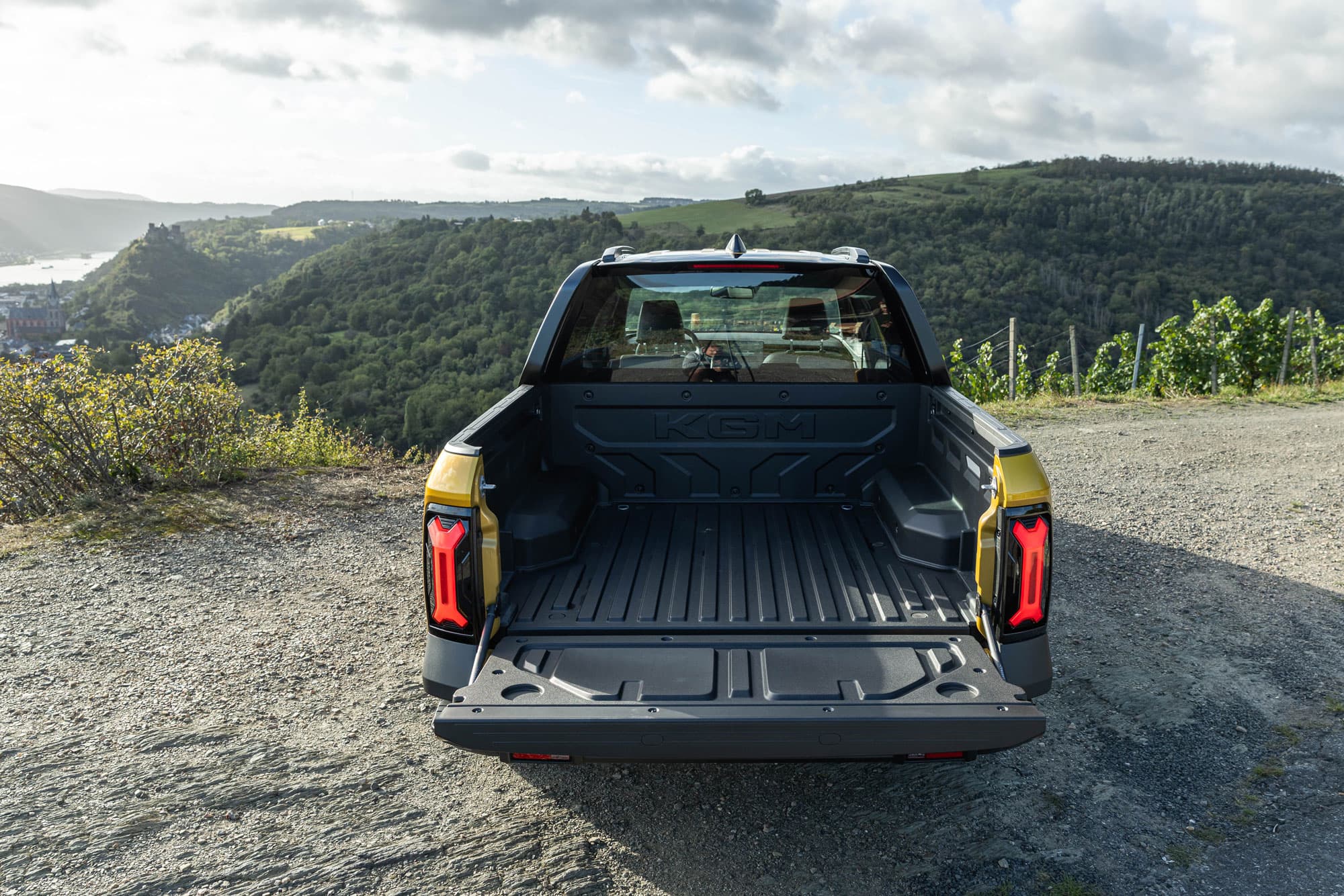 KGM Musso EV open trunk