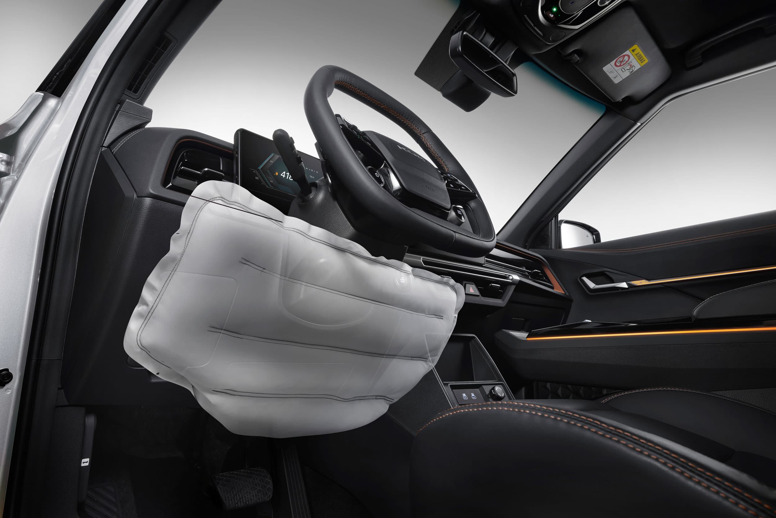KGM Musso EV driver's knee airbag